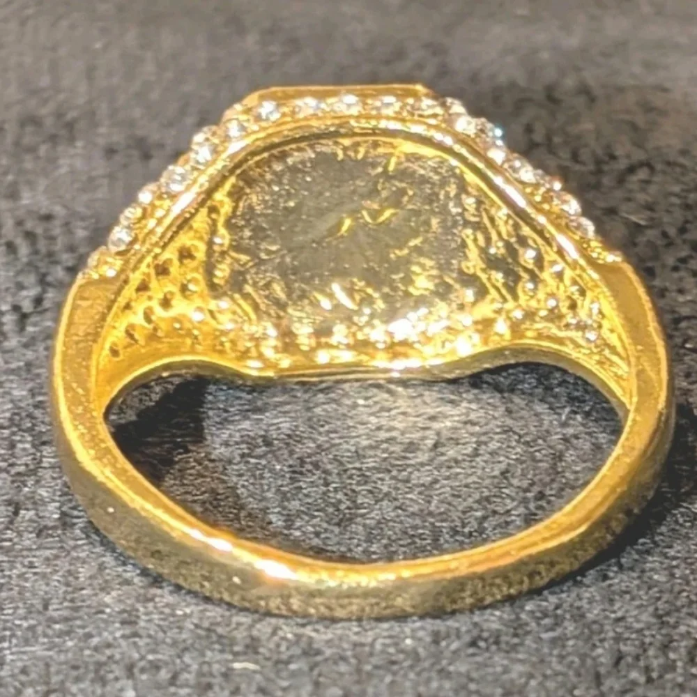 Simulated Diamond Mens Engagement Wedding Band Ring 2Ct 14k Yellow Gold Plated